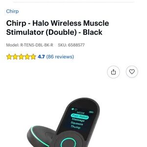 Chirp Halo Wireless Muscle Stimulator - Black